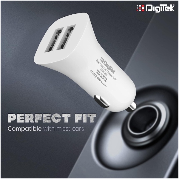 Digitek (DMC 031) High-Speed Dual USB Car Charger 2.4A - Image 5