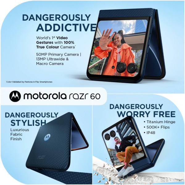 Motorola Razr 60 5G (Pantone Gibraltar Sea, 8GB RAM, 256GB Storage) - Image 2