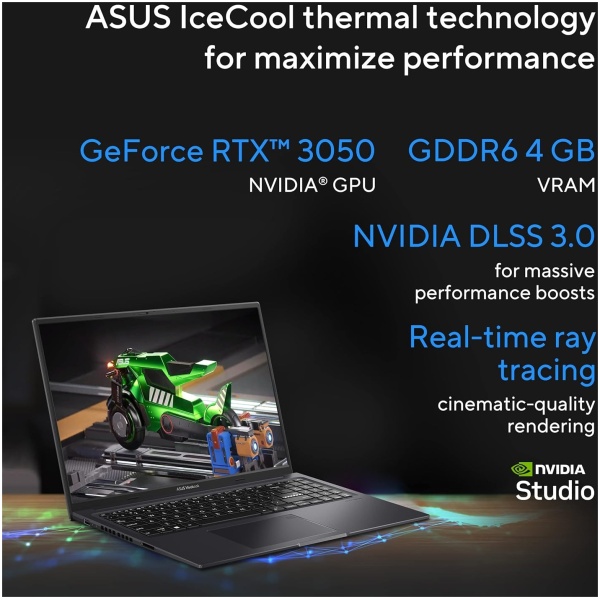 ASUS Vivobook 16X, 16" FHD+ (1920 x 1200), Intel Core i5-13420H Processor, (16GB RAM/512GB SSD/RTX 3050/Windows 11/M365 Basic(1Year)*/Office Home 2024/Indie Black/1.8 Kg), K3605VC-RP412WS - Image 2