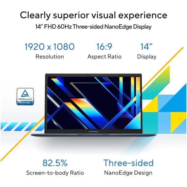 ASUS Vivobook 14, Intel Core i5-1335U,Thin & Light Laptop(Intel Iris Xᵉ iGPU/16GB/512GB/FHD/14/Backlit Keyboard/Windows 11/M365 Basic (1Year)*/Office Home 2024/Quiet Blue/1.4 Kg) X1404VA-NK1186WS - Image 2