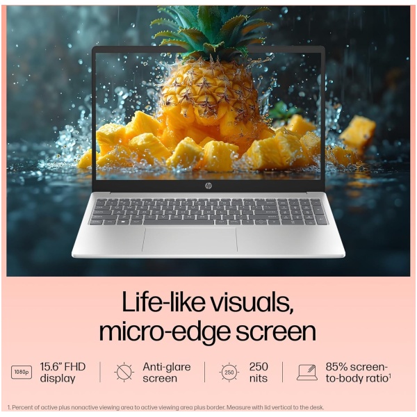 HP 15, 12th Gen Intel Core i5-1235U, 8GB DDR4, 512GB SSD, (Win11, Office21, Silver, 1.59kg) Anti-Glare, Micro-Edge, 15.6-inch(39.6cm) FHD Laptop, Intel UHD Graphics, FHD Camera, Backlit KB, fd0070tu - Image 4