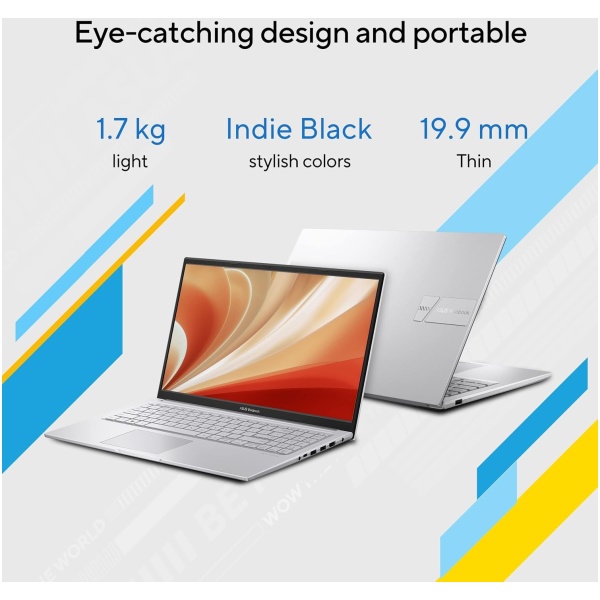 ASUS Vivobook 15, 15.6" FHD (1920 x 1080), Intel Core i3-1315U, (16GB RAM/512GB SSD/Intel® UHD/Win 11/M365 Basic (1Year)*/Backlit Keyboard/Office Home 2024/Cool Silver/1.70 kg), X1504VA-NJ2324WS - Image 4