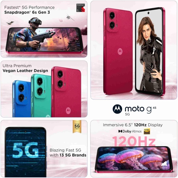 Motorola G45 5G (Viva Magenta, 8GB RAM, 128GB Storage) - Image 8