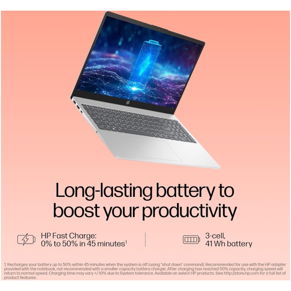 HP 15, 12th Gen Intel Core i5-1235U, 8GB DDR4, 512GB SSD, (Win11, Office21, Silver, 1.59kg) Anti-Glare, Micro-Edge, 15.6-inch(39.6cm) FHD Laptop, Intel UHD Graphics, FHD Camera, Backlit KB, fd0070tu - Image 5