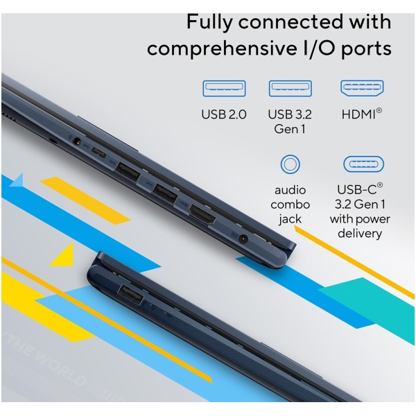 ASUS Vivobook 14, Intel Core i5-1335U,Thin & Light Laptop(Intel Iris Xᵉ iGPU/16GB/512GB/FHD/14/Backlit Keyboard/Windows 11/M365 Basic (1Year)*/Office Home 2024/Quiet Blue/1.4 Kg) X1404VA-NK1186WS - Image 7
