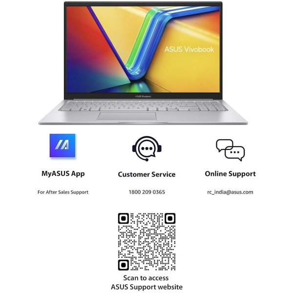 ASUS Vivobook 15, 15.6" FHD (1920 x 1080), Intel Core i3-1315U, (16GB RAM/512GB SSD/Intel® UHD/Win 11/M365 Basic (1Year)*/Backlit Keyboard/Office Home 2024/Cool Silver/1.70 kg), X1504VA-NJ2324WS - Image 5